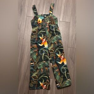 Anthropologie x Farm Rio Jungle Print Monkeys Cropped Jumpsuit